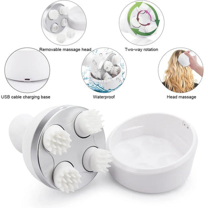 Portable Rechargeable Relexing Scalp Massager