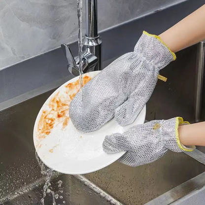 Steel Wire Cleaning Gloves (Pair of 2 Per Pack)