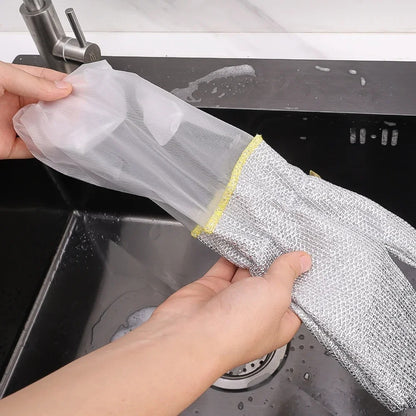 Steel Wire Cleaning Gloves (Pair of 2 Per Pack)